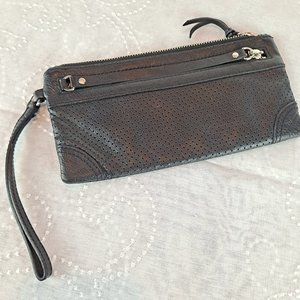Banana Republic Black Cow Leather Wristlet